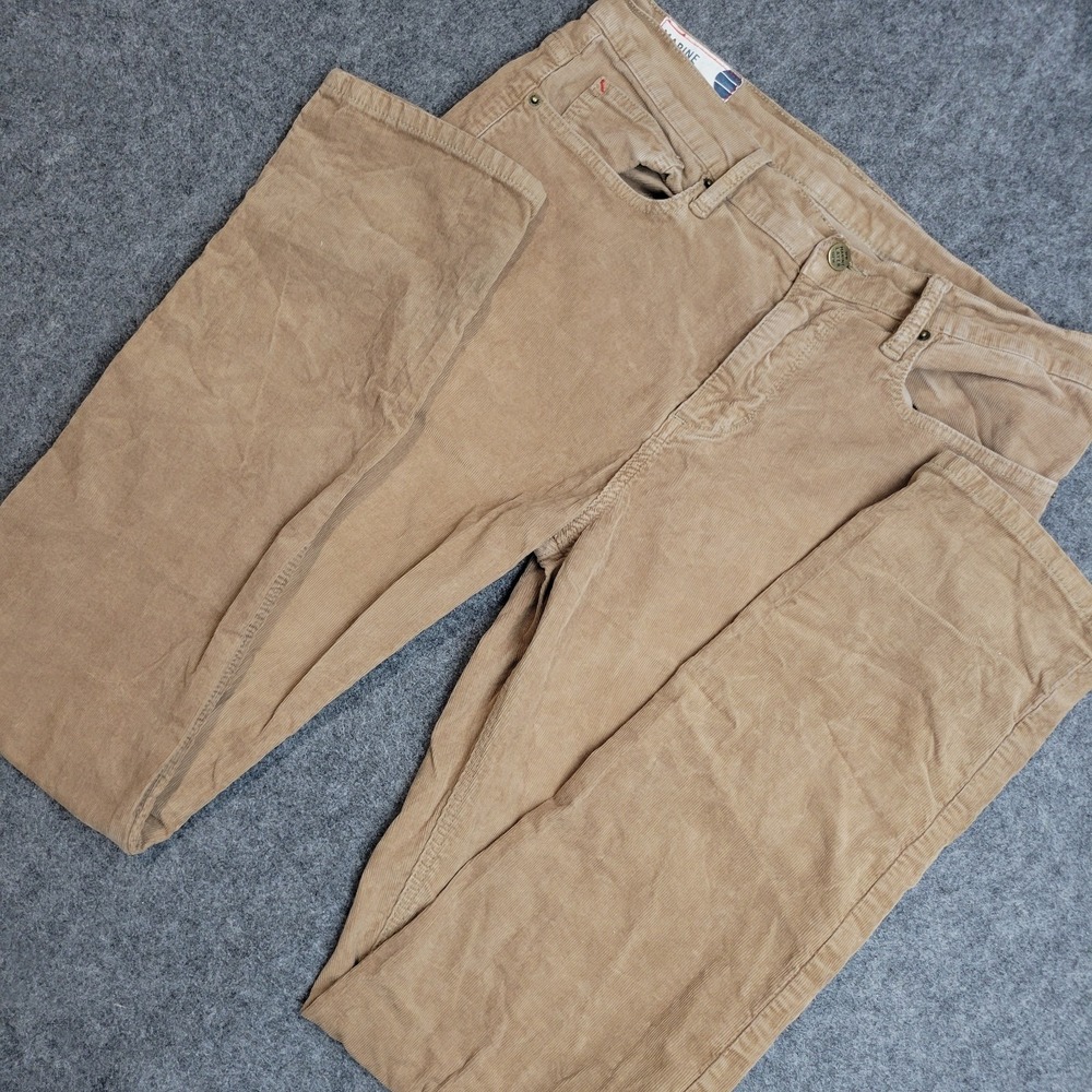 Marine Layer Corduroy Jeans Mens 34x34 Brown Slim Straight Leg Outdoor Preppy